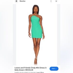 Lovers + Friends Vibrant Green Mini Dress